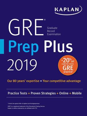cover image of GRE Prep Plus 2019